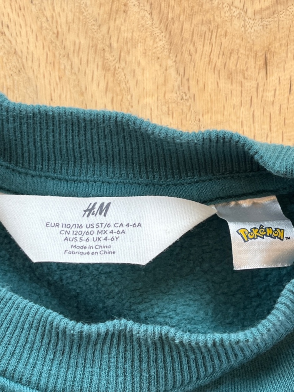 Kids' H&M Teal Pikachu Sweatshirt - Picture 5 of 10